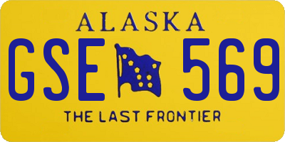 AK license plate GSE569