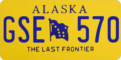 AK license plate GSE570