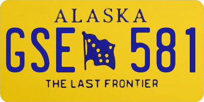 AK license plate GSE581