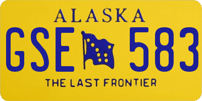 AK license plate GSE583