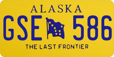 AK license plate GSE586