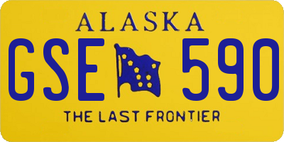 AK license plate GSE590