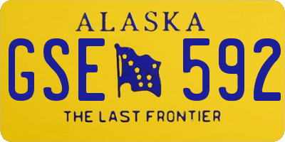 AK license plate GSE592