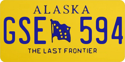 AK license plate GSE594