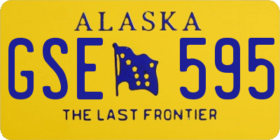 AK license plate GSE595
