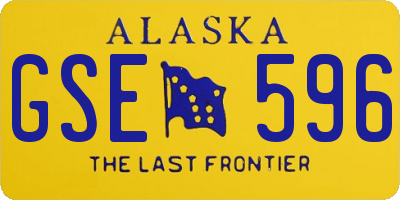 AK license plate GSE596