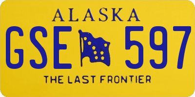 AK license plate GSE597
