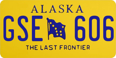 AK license plate GSE606