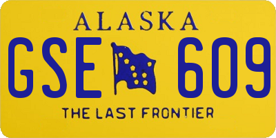AK license plate GSE609