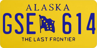 AK license plate GSE614