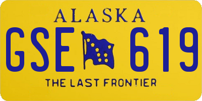 AK license plate GSE619