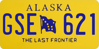 AK license plate GSE621