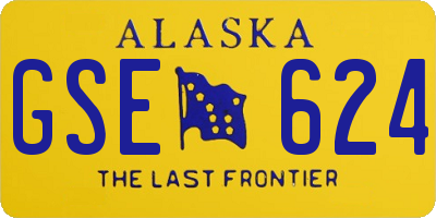 AK license plate GSE624