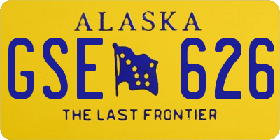 AK license plate GSE626