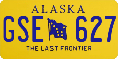AK license plate GSE627