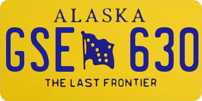 AK license plate GSE630