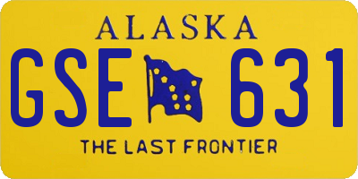 AK license plate GSE631
