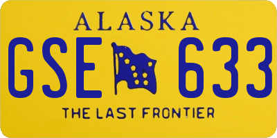 AK license plate GSE633