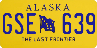 AK license plate GSE639