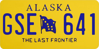 AK license plate GSE641