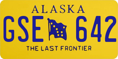 AK license plate GSE642