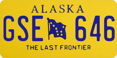 AK license plate GSE646