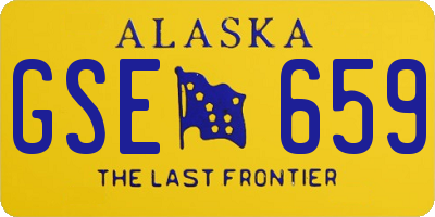 AK license plate GSE659