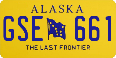 AK license plate GSE661