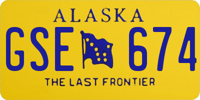 AK license plate GSE674