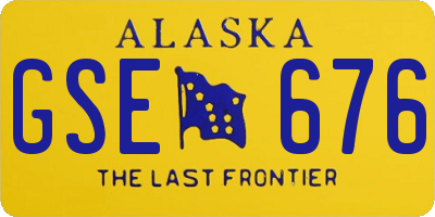 AK license plate GSE676