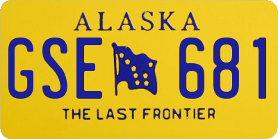 AK license plate GSE681