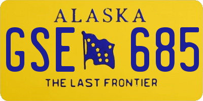 AK license plate GSE685