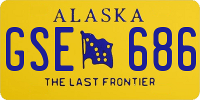AK license plate GSE686