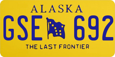 AK license plate GSE692