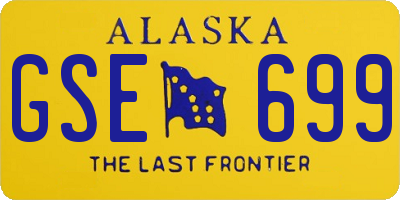 AK license plate GSE699