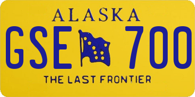AK license plate GSE700