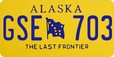 AK license plate GSE703