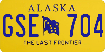 AK license plate GSE704