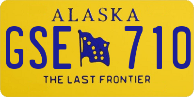 AK license plate GSE710