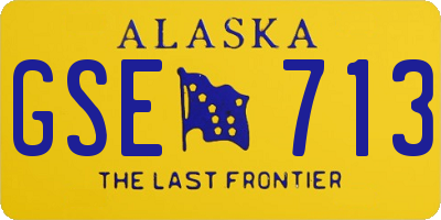 AK license plate GSE713