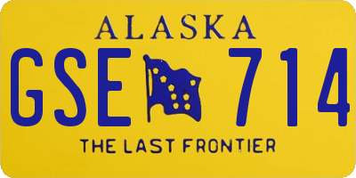 AK license plate GSE714
