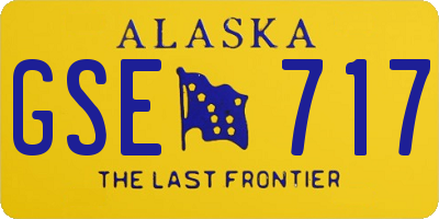 AK license plate GSE717