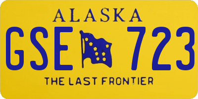 AK license plate GSE723