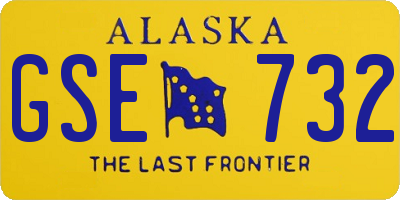 AK license plate GSE732