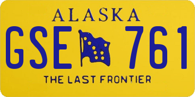 AK license plate GSE761