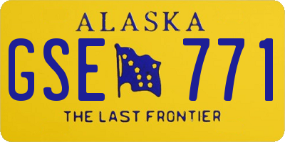 AK license plate GSE771