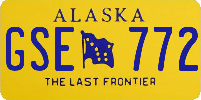 AK license plate GSE772