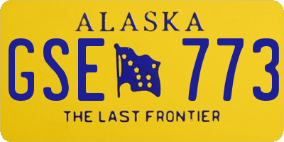 AK license plate GSE773