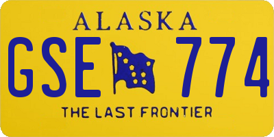 AK license plate GSE774