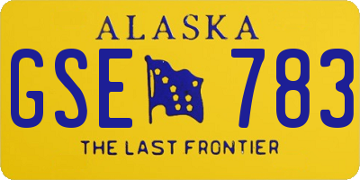 AK license plate GSE783